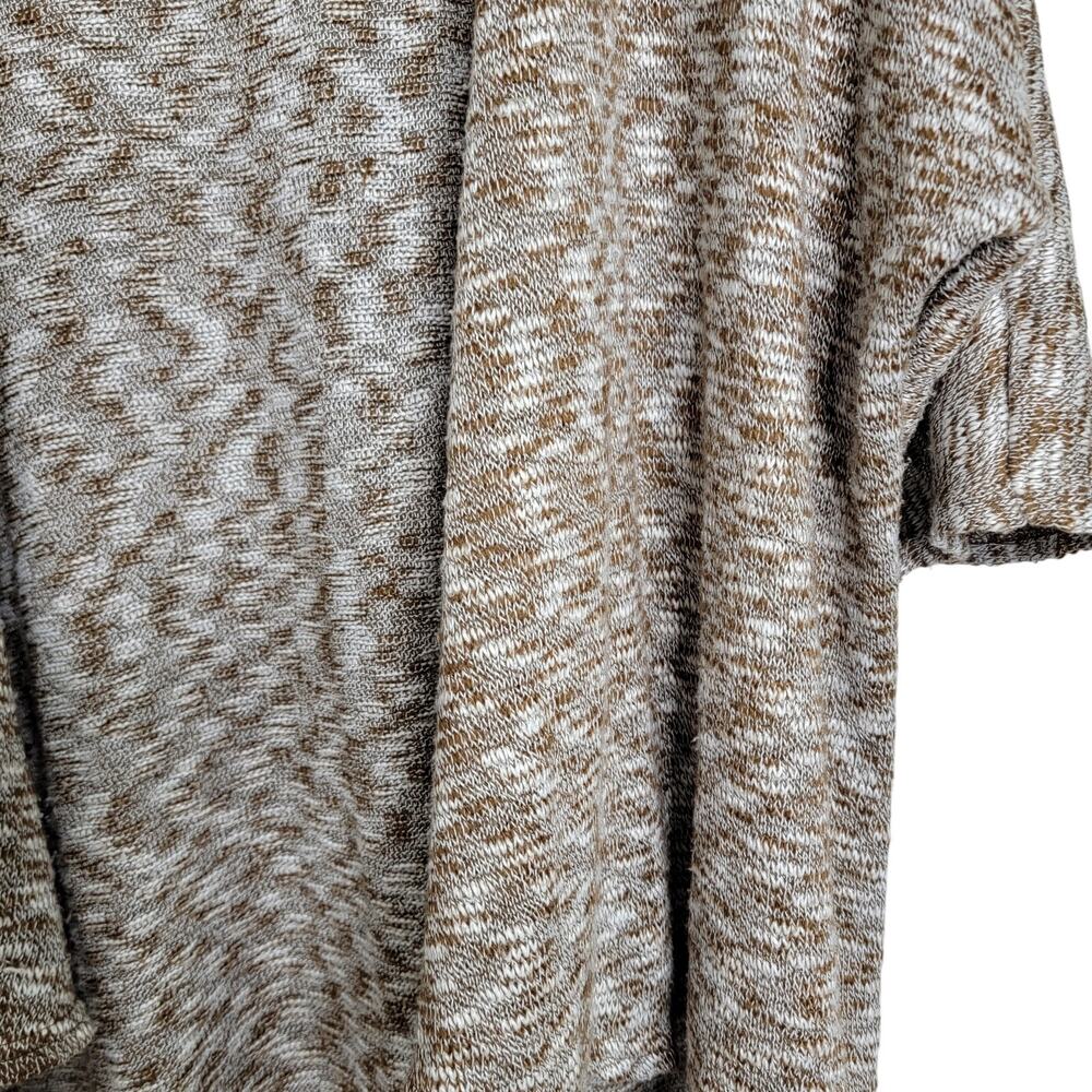 LuLaRoe Lindsay Kimono Cardigan Women's Medium Brown White Open Front NWOT - Picture 2 of 6